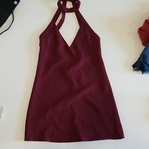 Tobi Collar Plunge Dress